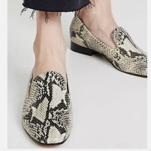 SCHUTZ- Snake Print Leather Loafer Size 8